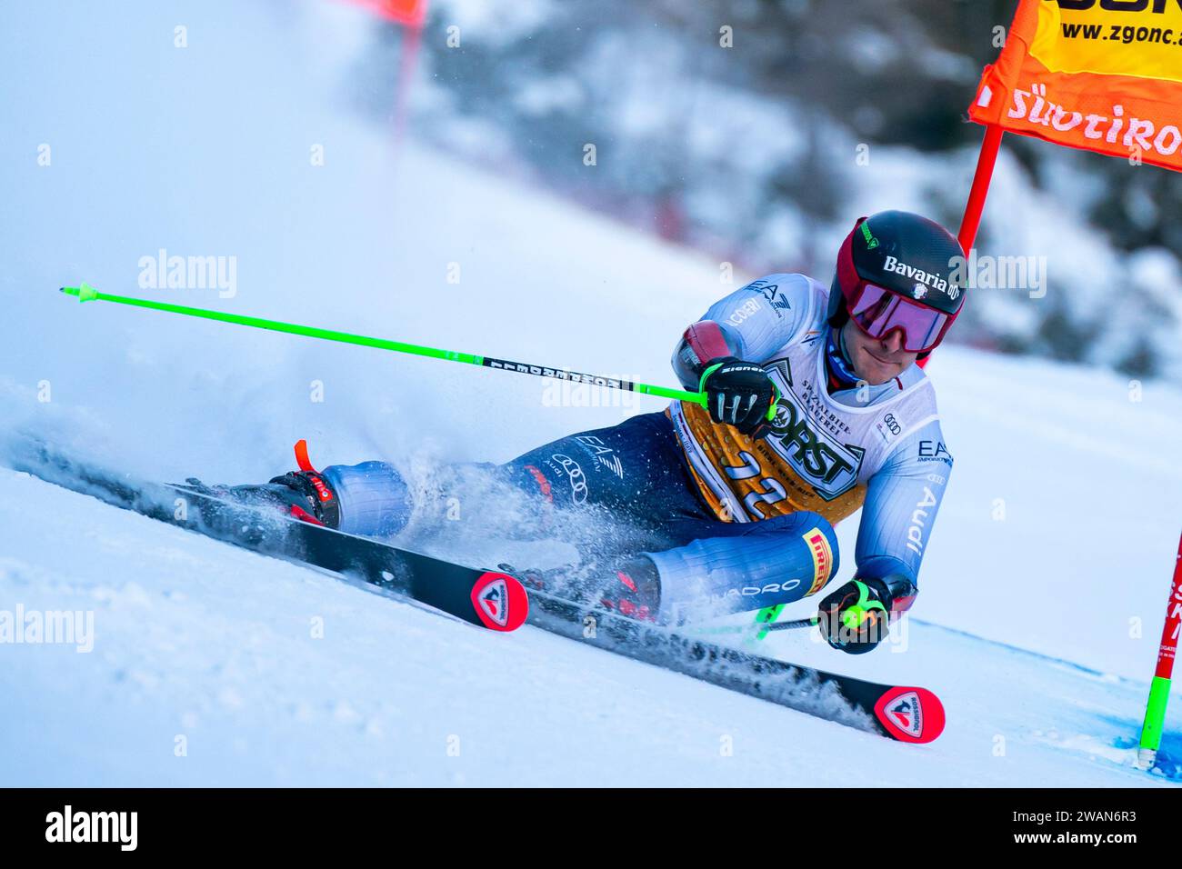 Alta Badia, Italien 17. Dezember 2023. BORSOTTI Giovanni (ITA) beim Audi FIS Ski World Cup 2023-24 Herren Riesenslalom auf der Gran R Stockfoto