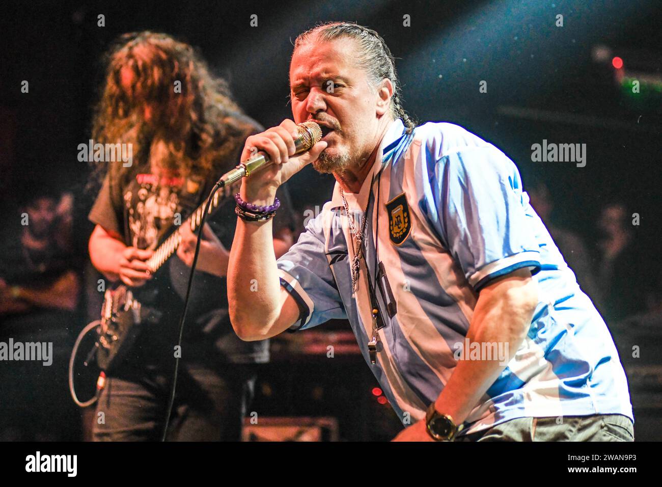 Mr. Bungle: Mike Patton (Gesang), Trey Spruance (Gitarre). Stockfoto