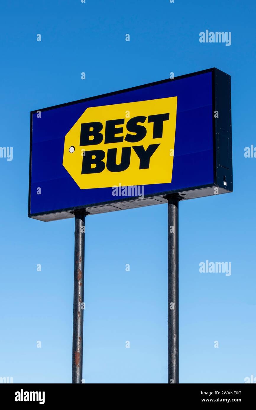 Maplewood, Minnesota. BEST Buy-Logo. BEST Buy Co. Inc. Ist ein US-amerikanischer multinationaler Einzelhändler für Unterhaltungselektronik Stockfoto