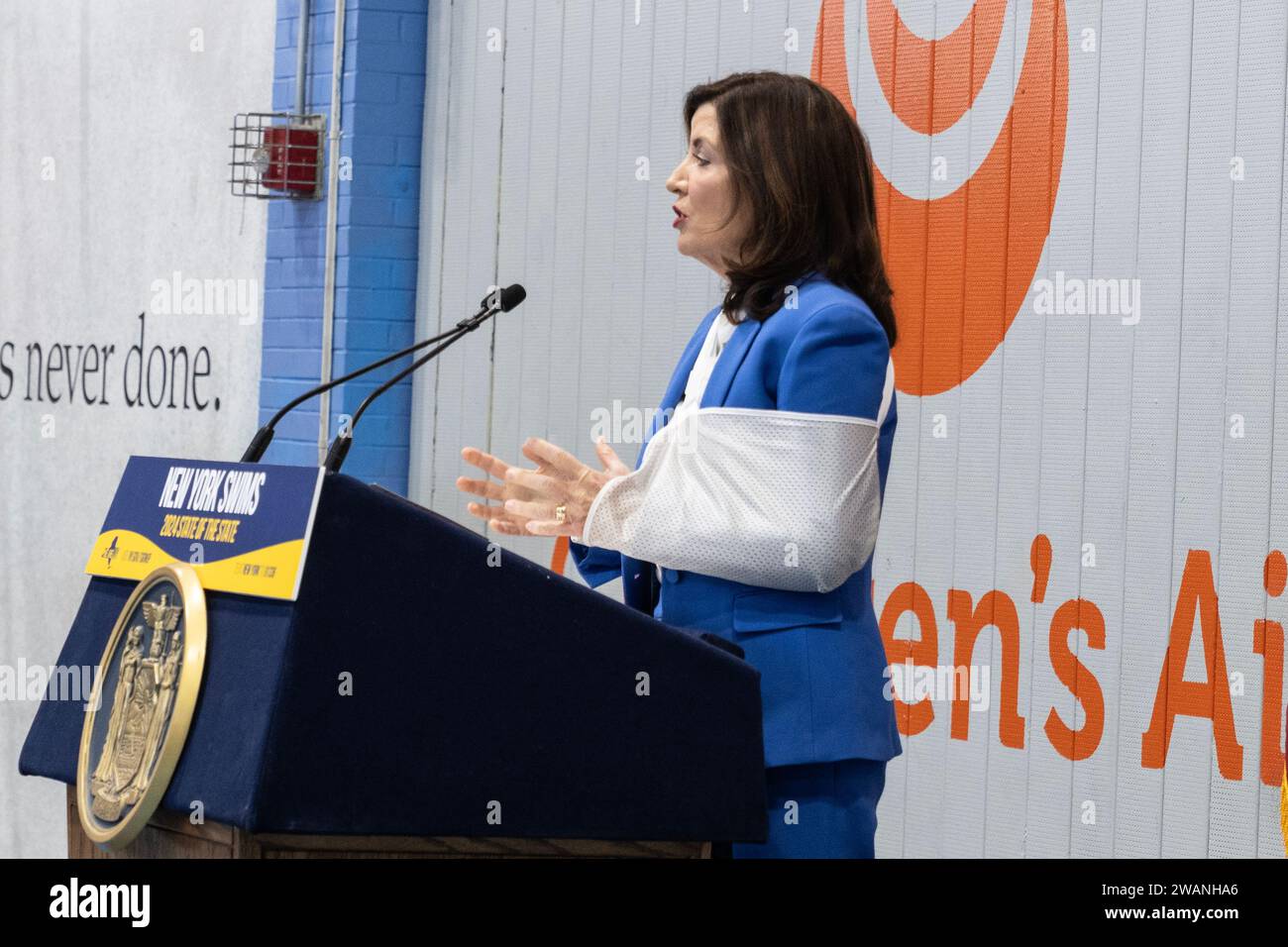 Gouverneur Kathy Hochul stellt am 5. Januar 2024 den 4. Vorschlag des