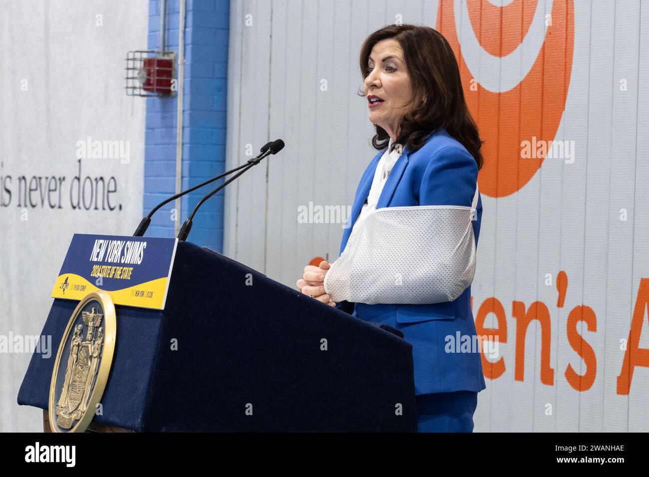 Gouverneur Kathy Hochul stellt am 5. Januar 2024 den 4. Vorschlag des