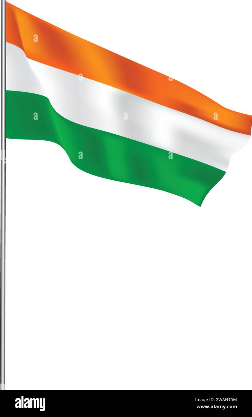 Indische Flagge Vektor-Illustration Stock Vektor