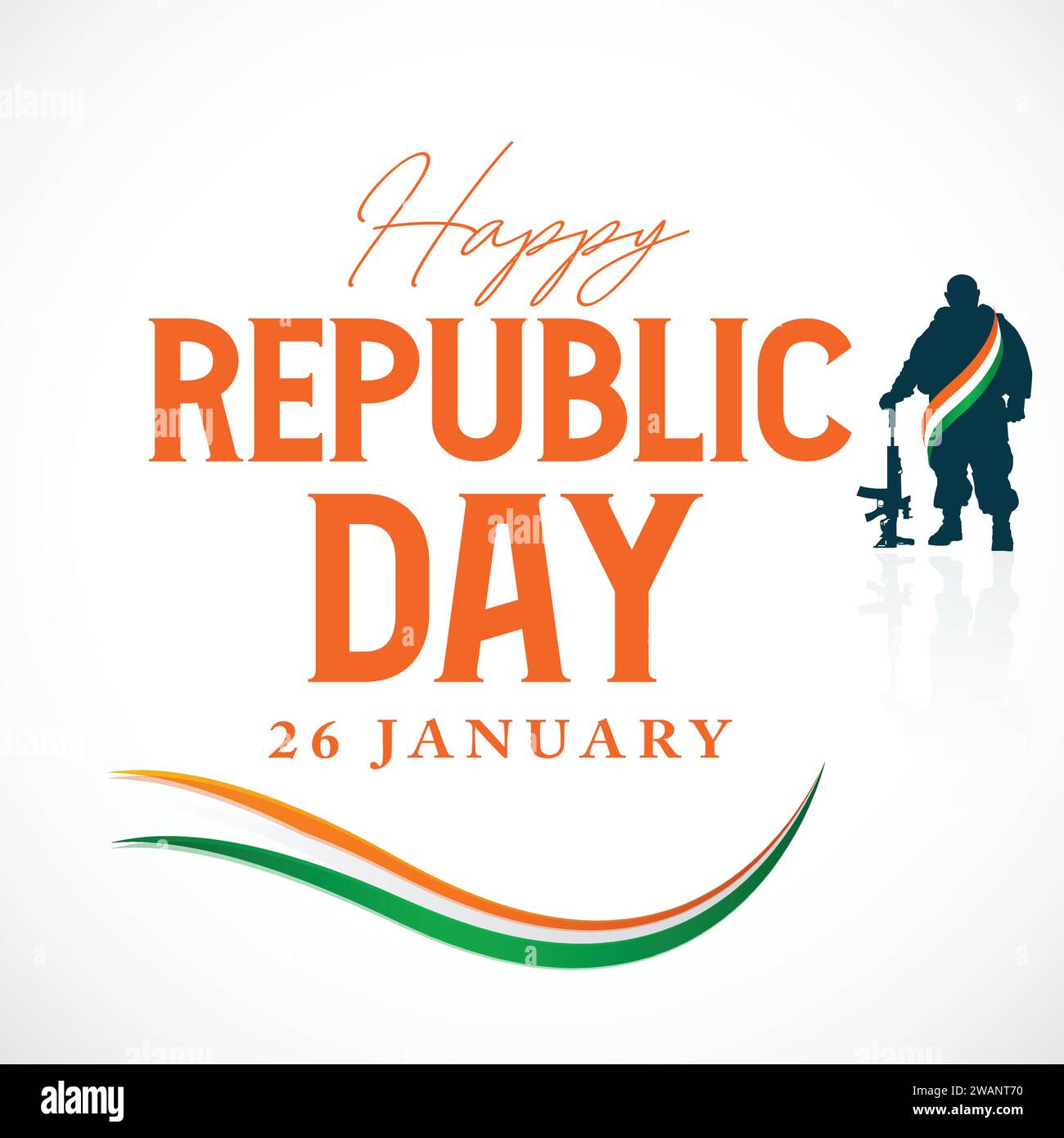 Vektor-Design des abstrakten Trikolore Indischen Flaggenhintergrunds für 26 Januar Happy Republic Day of India Stock Vektor