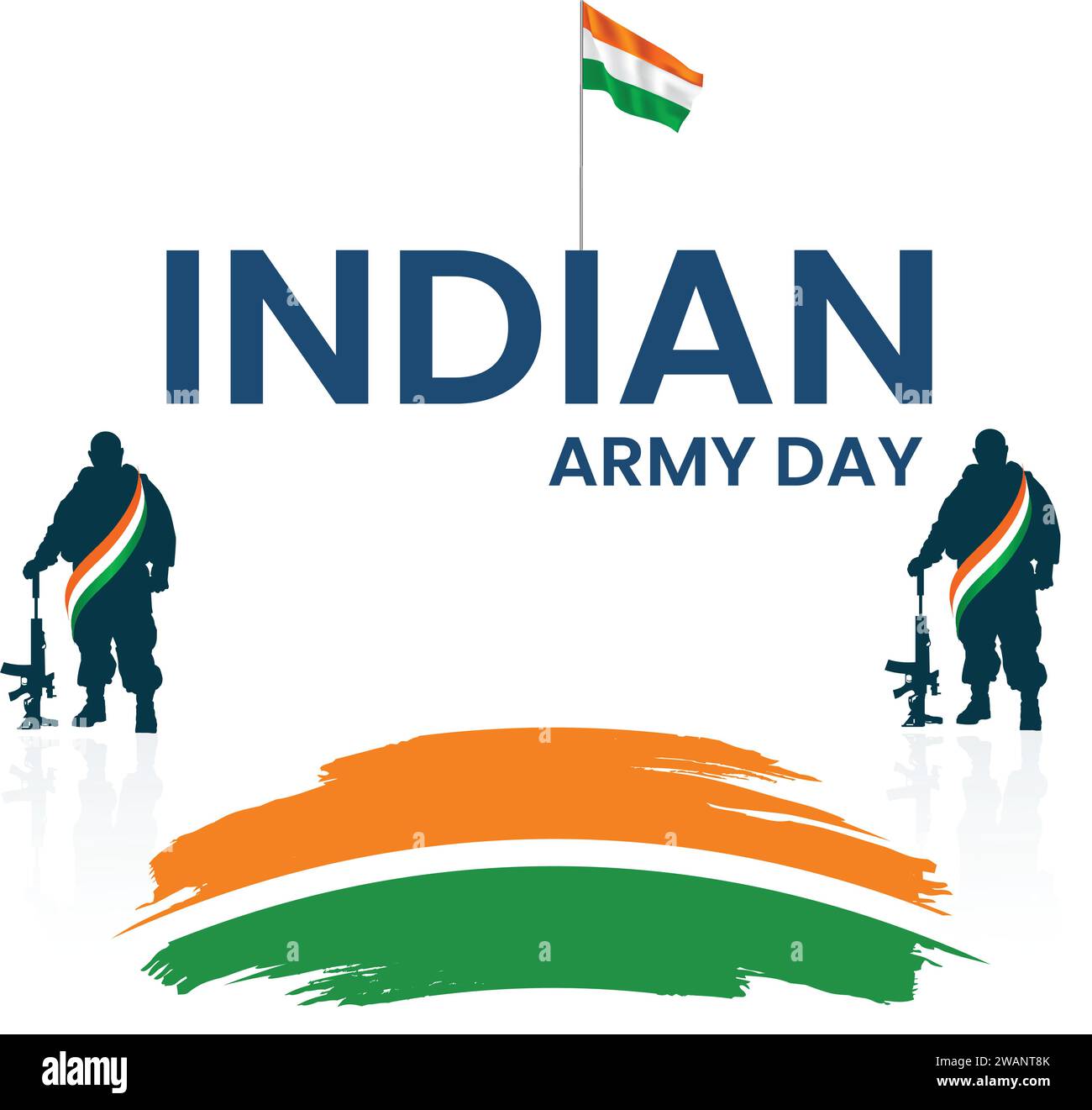 Indische Armee Tag Vektor Illustration Stock Vektor
