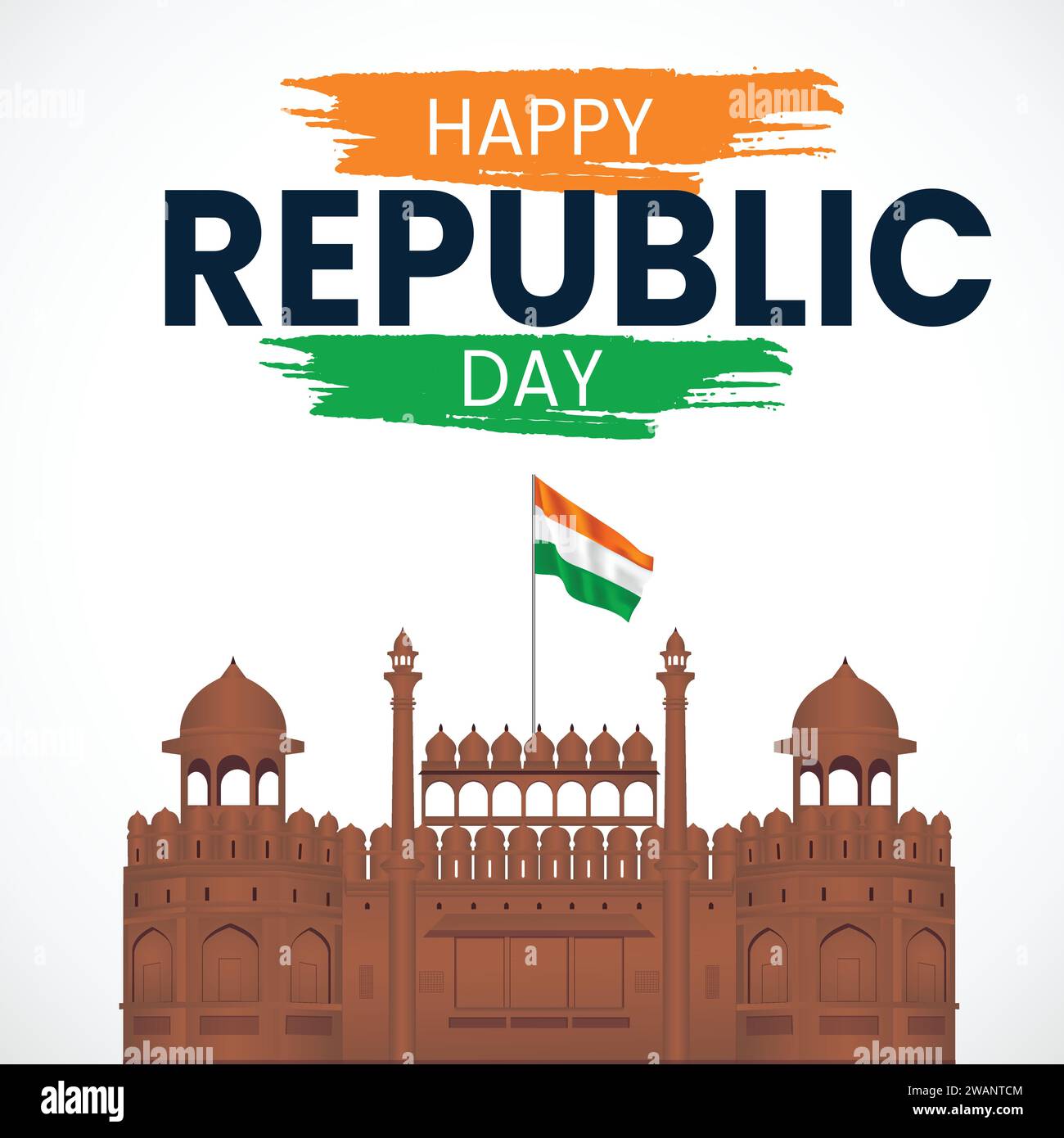 Vektor-Illustration des 26 Januar Happy Republic Day of India Hintergrund Stock Vektor
