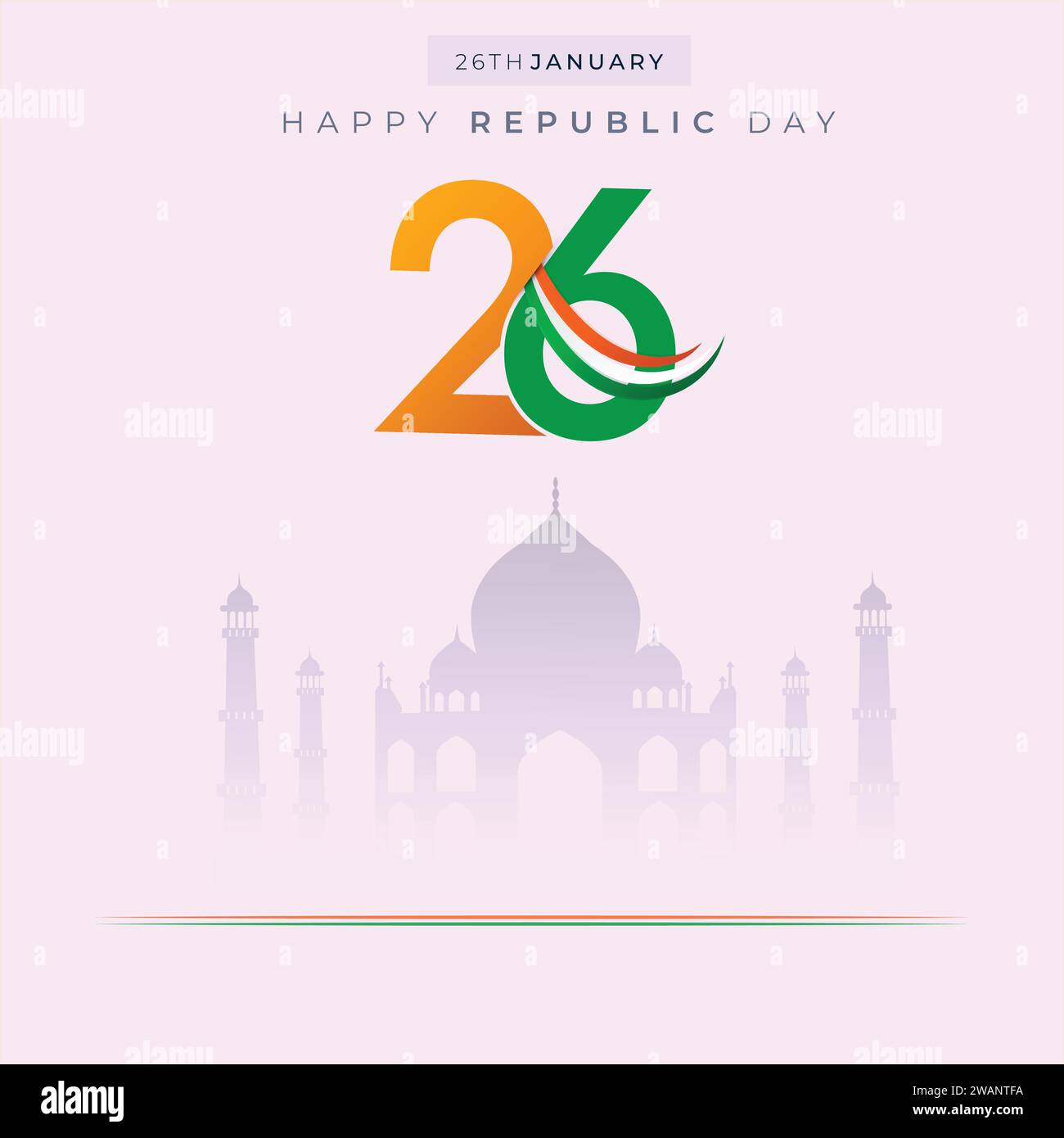 Happy Republic Day of India Vektor-Banner. Indischer Hintergrund Stock Vektor