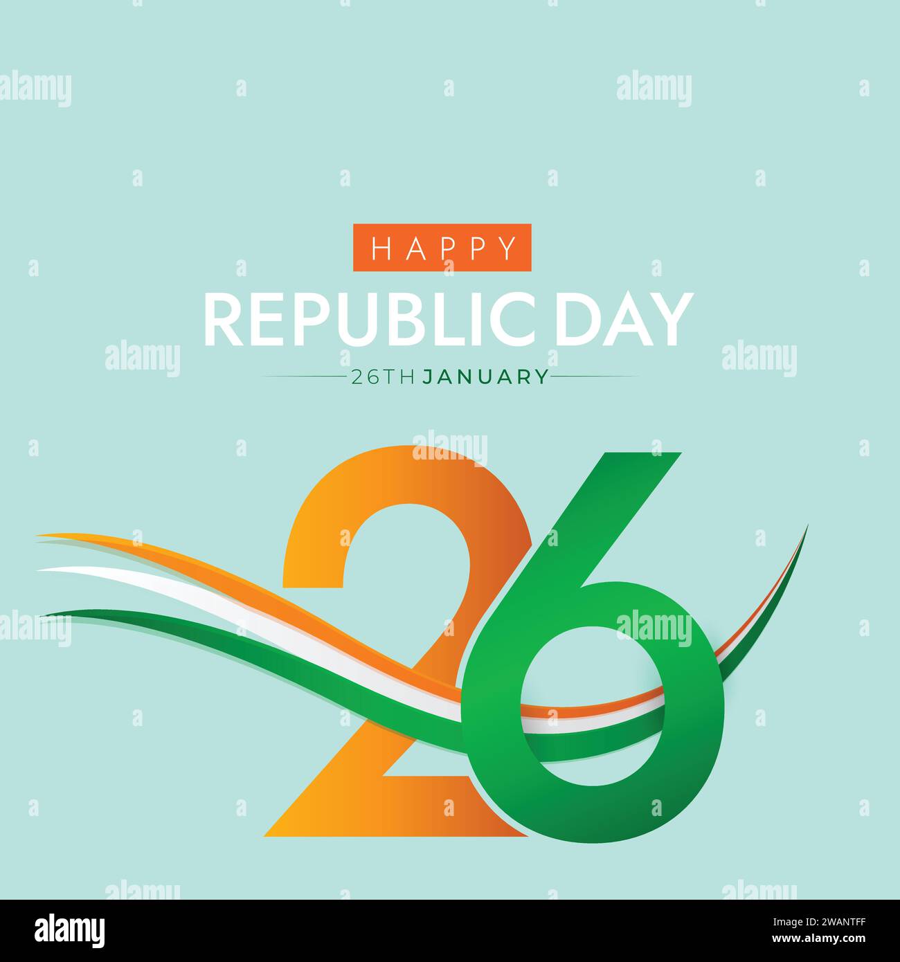 26. Januar Happy Republic Day of India Hintergrund Stock Vektor