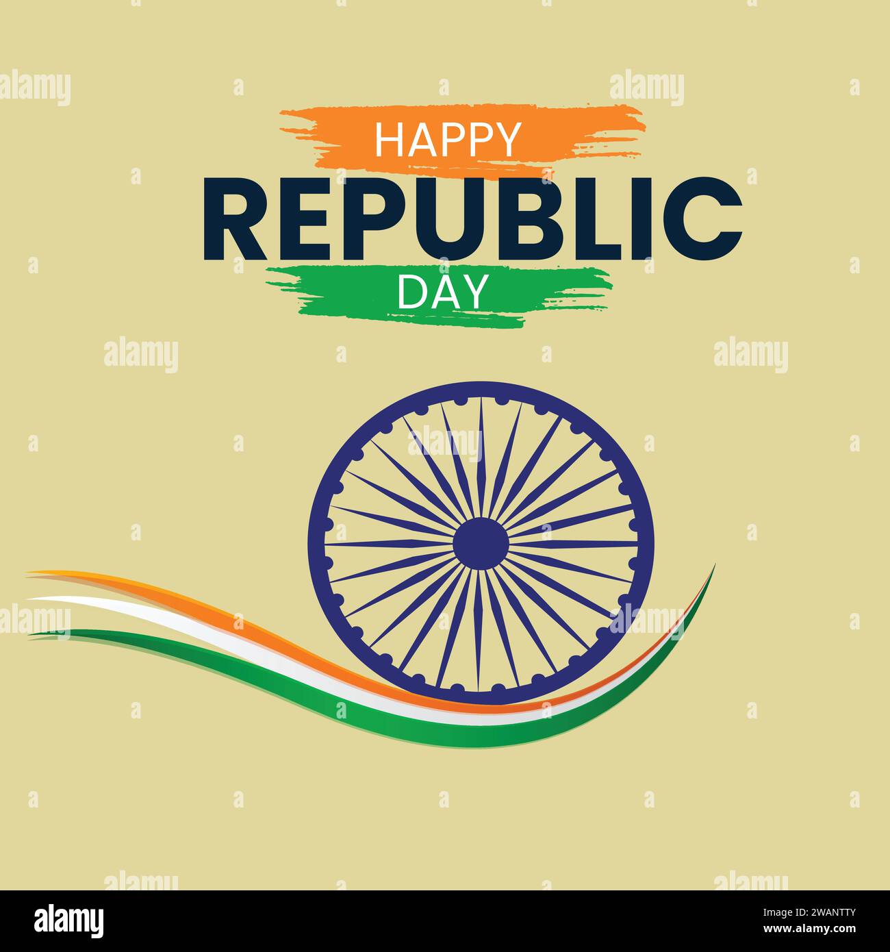 Illustrationsvektor Happy Republic Day Indien Stock Vektor