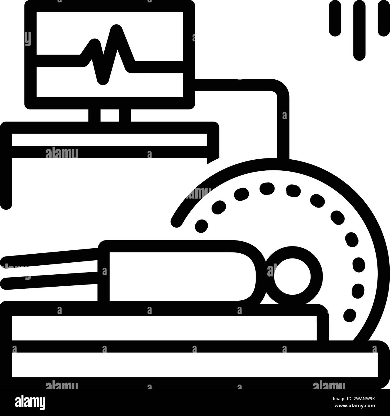 Symbol für ct, Scan Stock Vektor