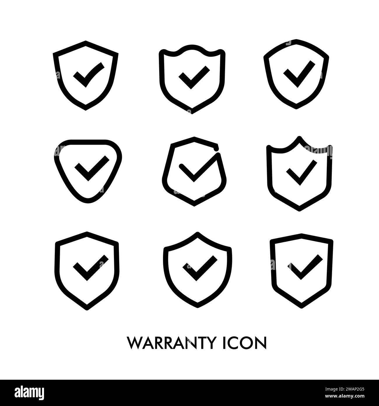 Sicheres Symbol isoliert auf weißem Hintergrund. Sicheres Symbol dünne Linie Kontur lineares sicheres Symbol für Logo Stock Vektor