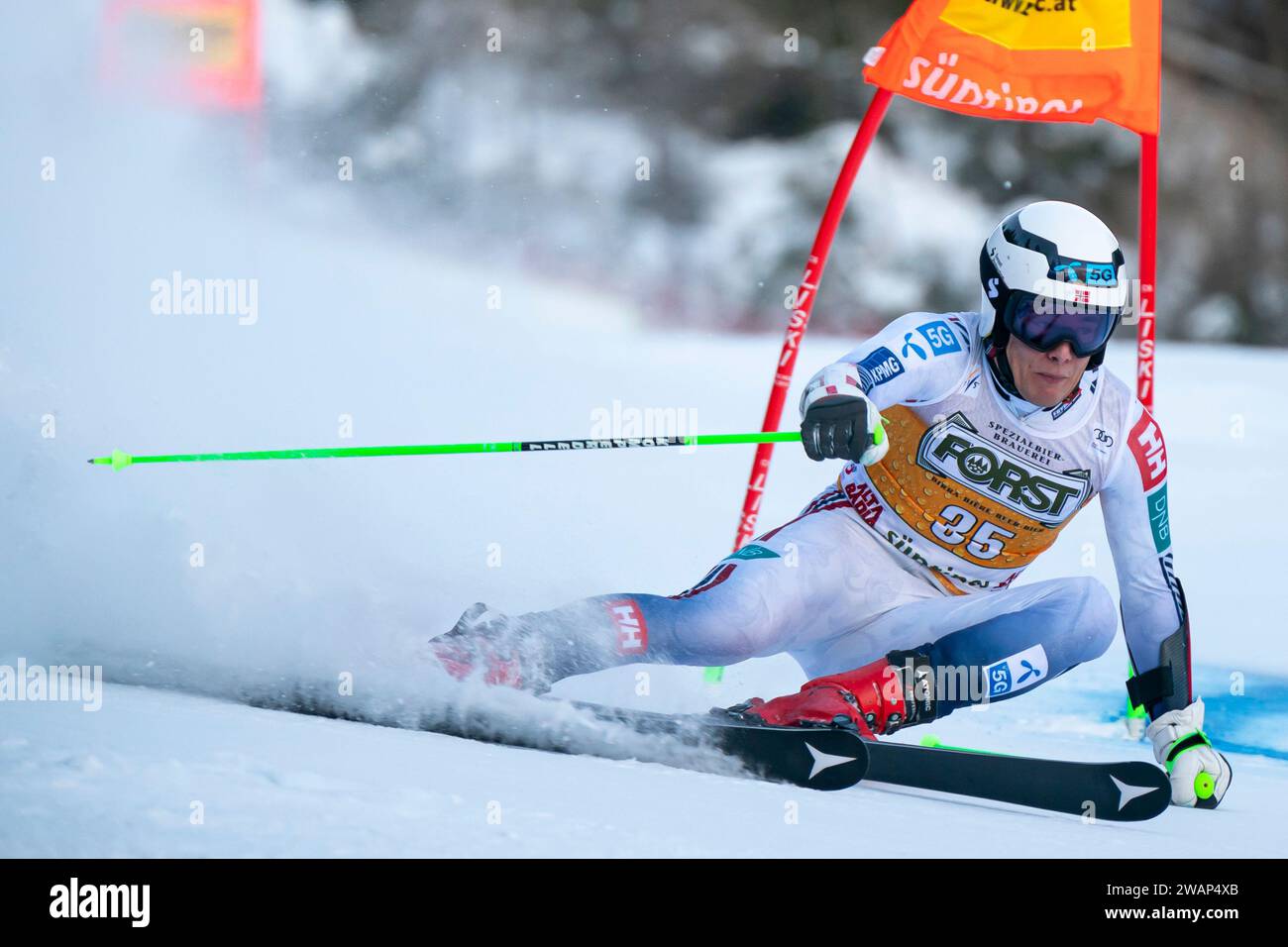 Alta Badia, Italien 17. Dezember 2023. MOELLER Fredrik (NOR) tritt beim Audi FIS Ski World Cup 2023-24 Herren Riesenslalom auf dem Gran RIS an Stockfoto