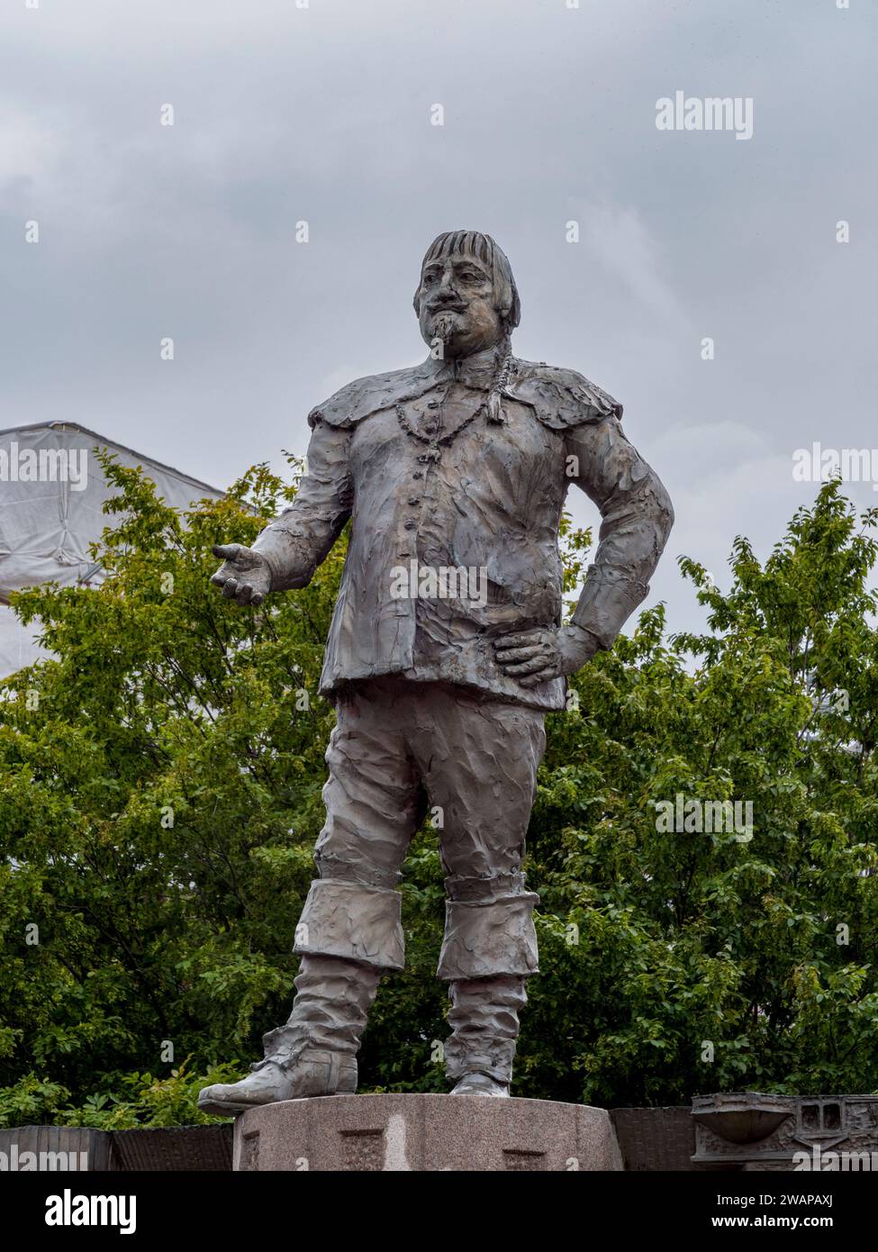 Statue des dänischen Königs Christian IV. Von Hans Pauli Olsen in Kopenhagen, Dänemark. Stockfoto