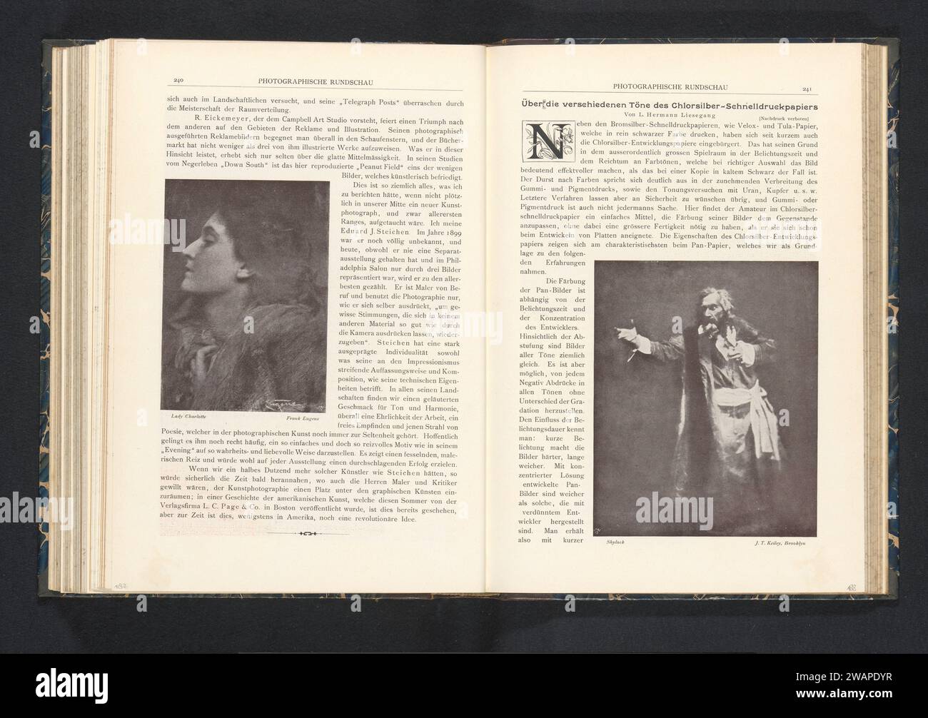 Porträt eines unbekannten Schauspielers, Joseph Turner Keiley, um 1896 - in oder vor 1901 fotomechanischer Druck Berliner Papierdarsteller (auf der Bühne) Stockfoto
