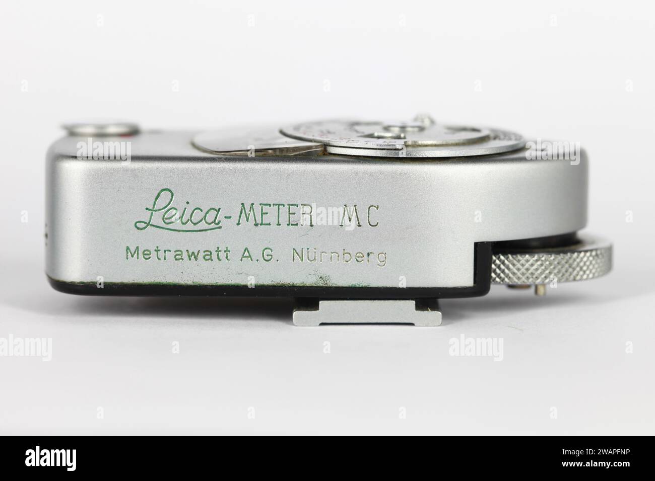 Original Leica Meter MC, kompatibel mit Leica M3 Messsucherkamera. Stockfoto