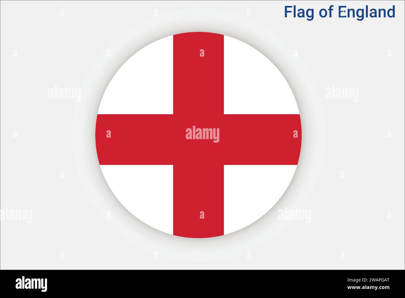 Detaillierte Flagge von England. Nationale englische Flagge. Europa. 3D-Abbildung. Stock Vektor