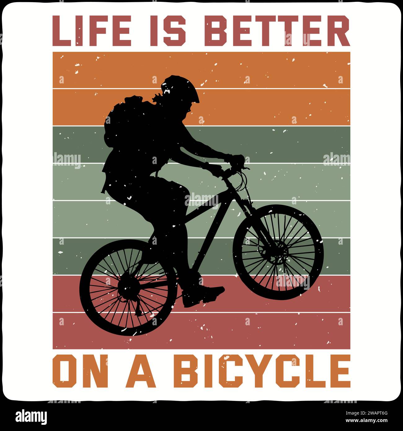 Fahrrad-T-Shirt-Design Stock Vektor