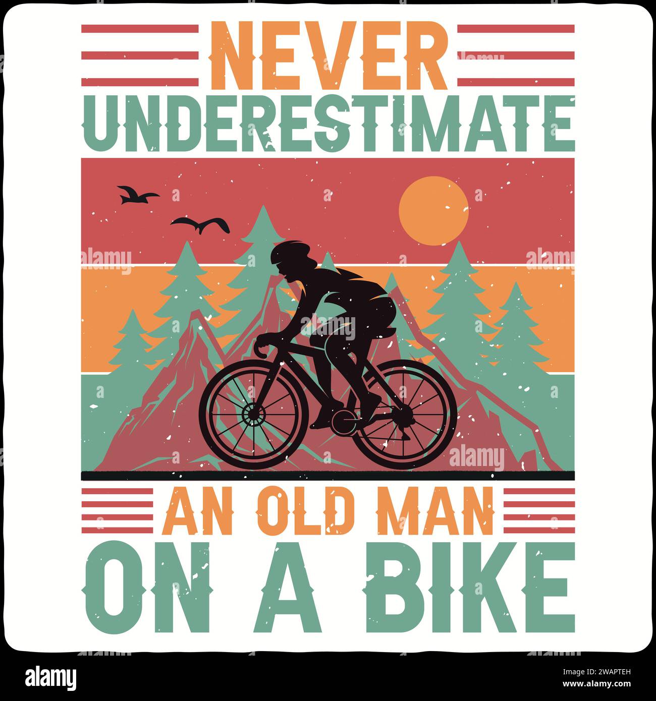 Fahrrad-T-Shirt-Design Stock Vektor