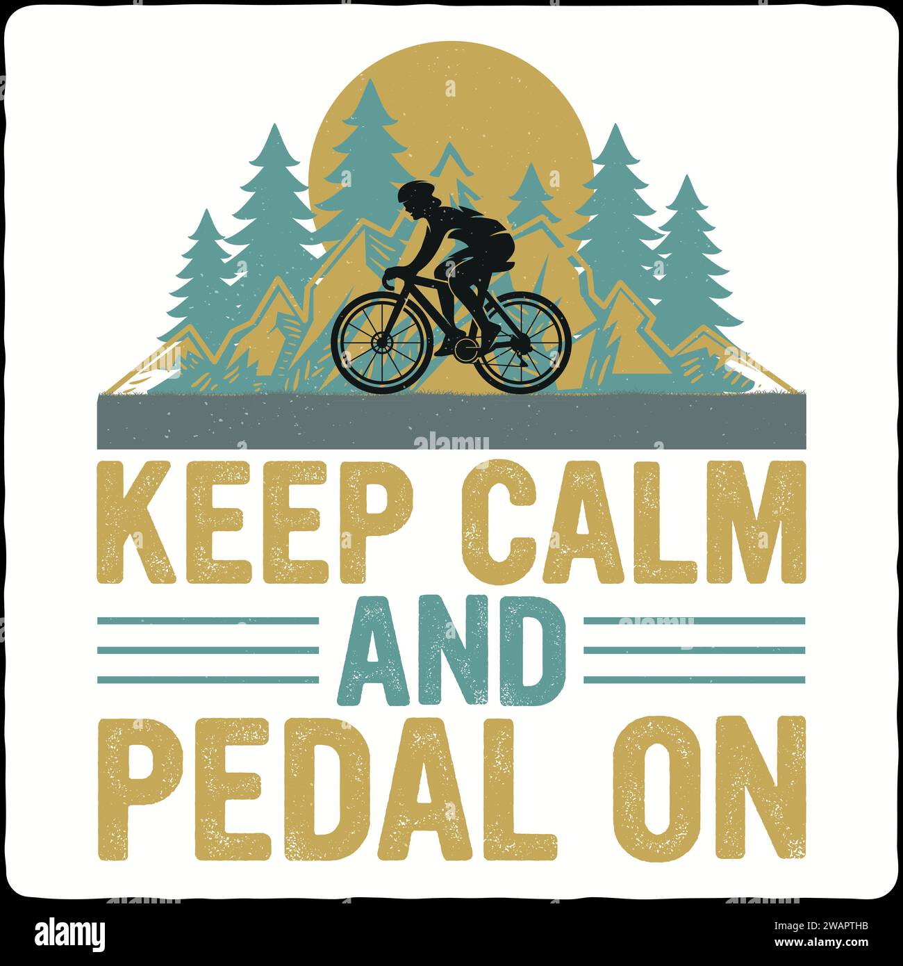 Fahrrad-T-Shirt-Design Stock Vektor