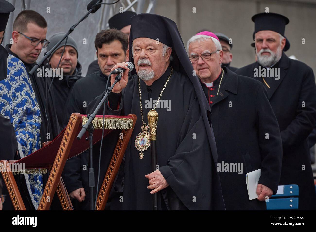 Spreeweihe zum griechisch-orthodoxen Weihnachtsfest Theophanie am fest 