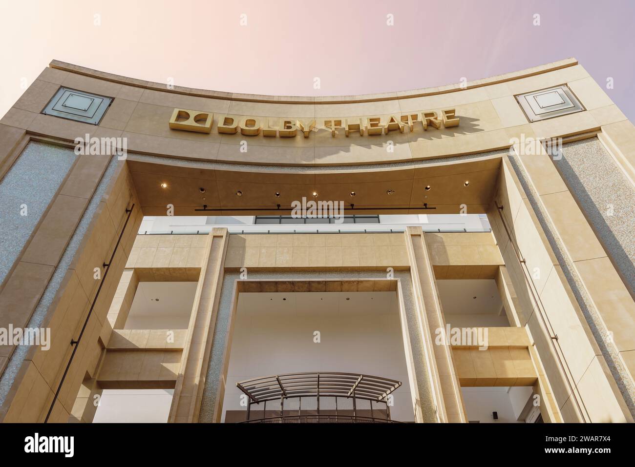 Dolby Theatre am Hollywood Boulevard in Hollywood, Los Angeles, Kalifornien, USA. Veranstaltungsort der jährlichen Academy Awards-Zeremonie. Stockfoto