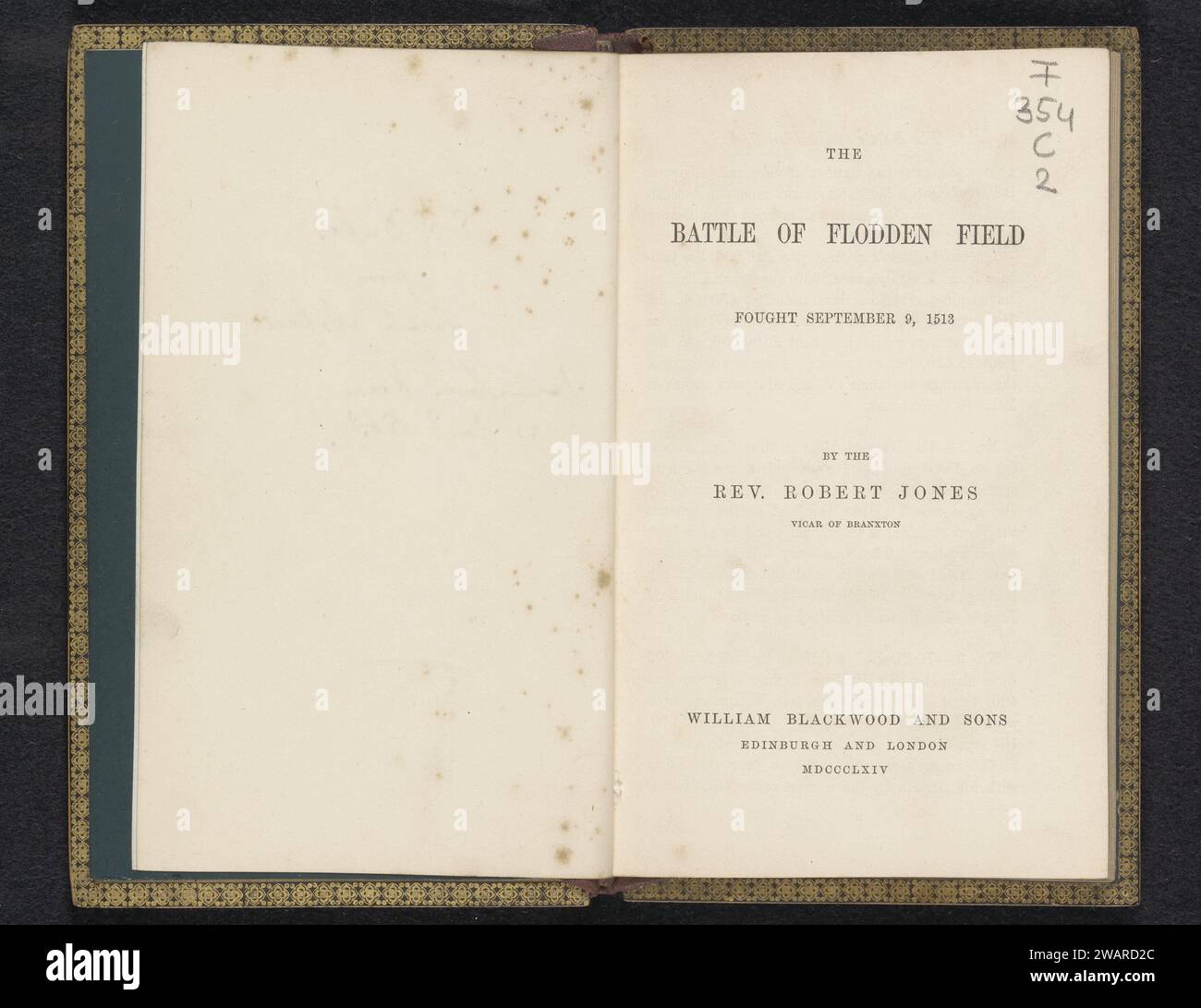 The Battle of flodden Field Fatted am 9. September 1513, Robert Jones (Dominee), 1864 Buch Edinburgh Paper. Holz (pflanzliches Material) Druck/Kollotyp Stockfoto