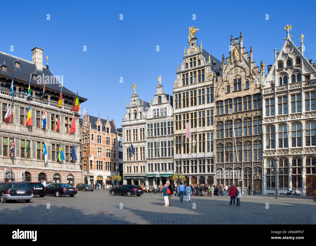 Antwerpen, Antwerpen, Flandern, Belgien, Rathaus, Stadhuis, Grote Markt, Gildehäuser, Rathaus Stockfoto