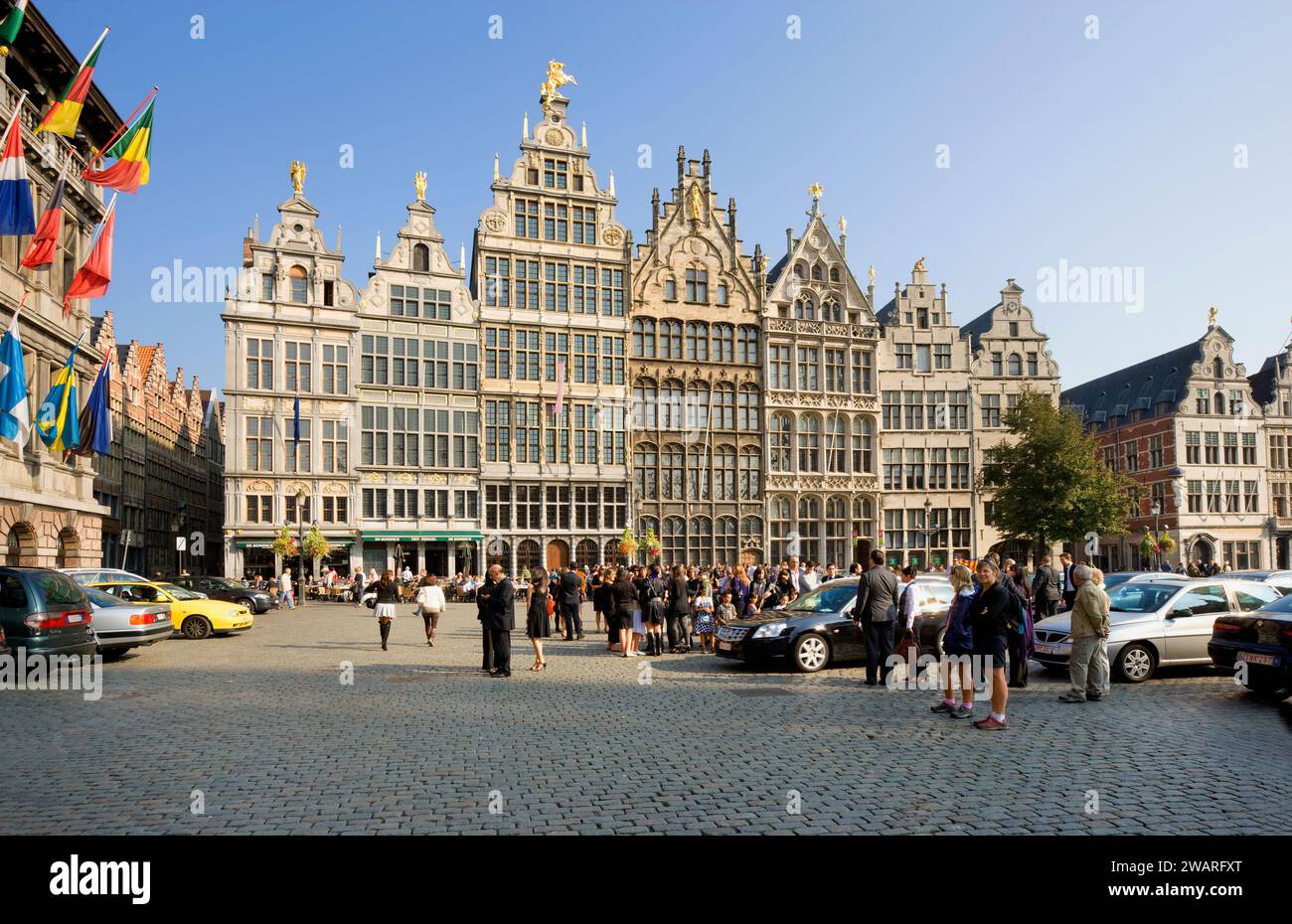 Antwerpen, Antwerpen, Flandern, Belgien, Rathaus, Stadhuis, Grote Markt, Gildehäuser, Rathaus Stockfoto