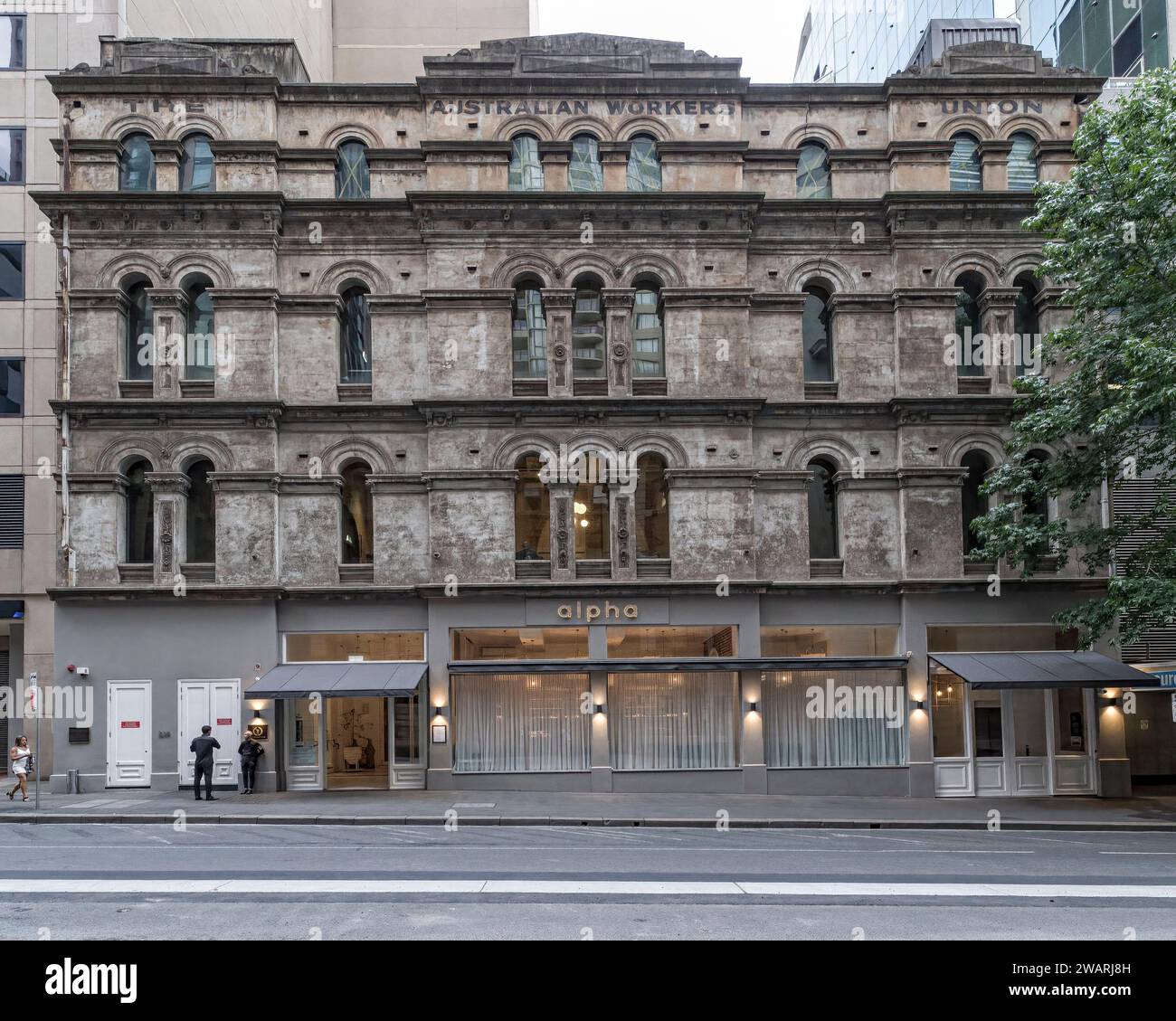 Die Australian Workers Union Hall in Sydney ist heute ein gehobenes Restaurant Stockfoto