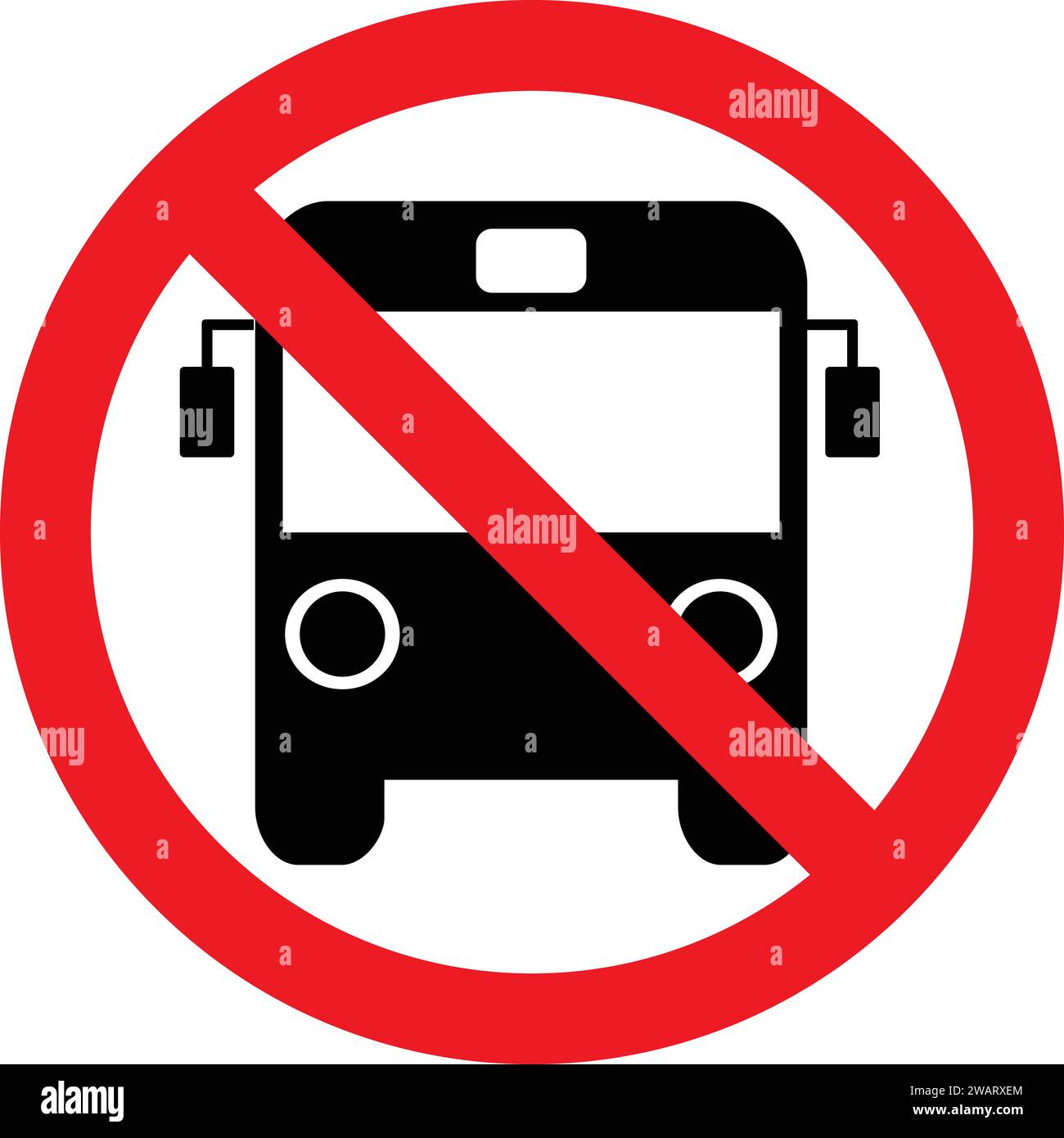 Kein Bus erlaubt | kein Bus erlaubt Schild | kein Schild für öffentliche Verkehrsmittel Stock Vektor