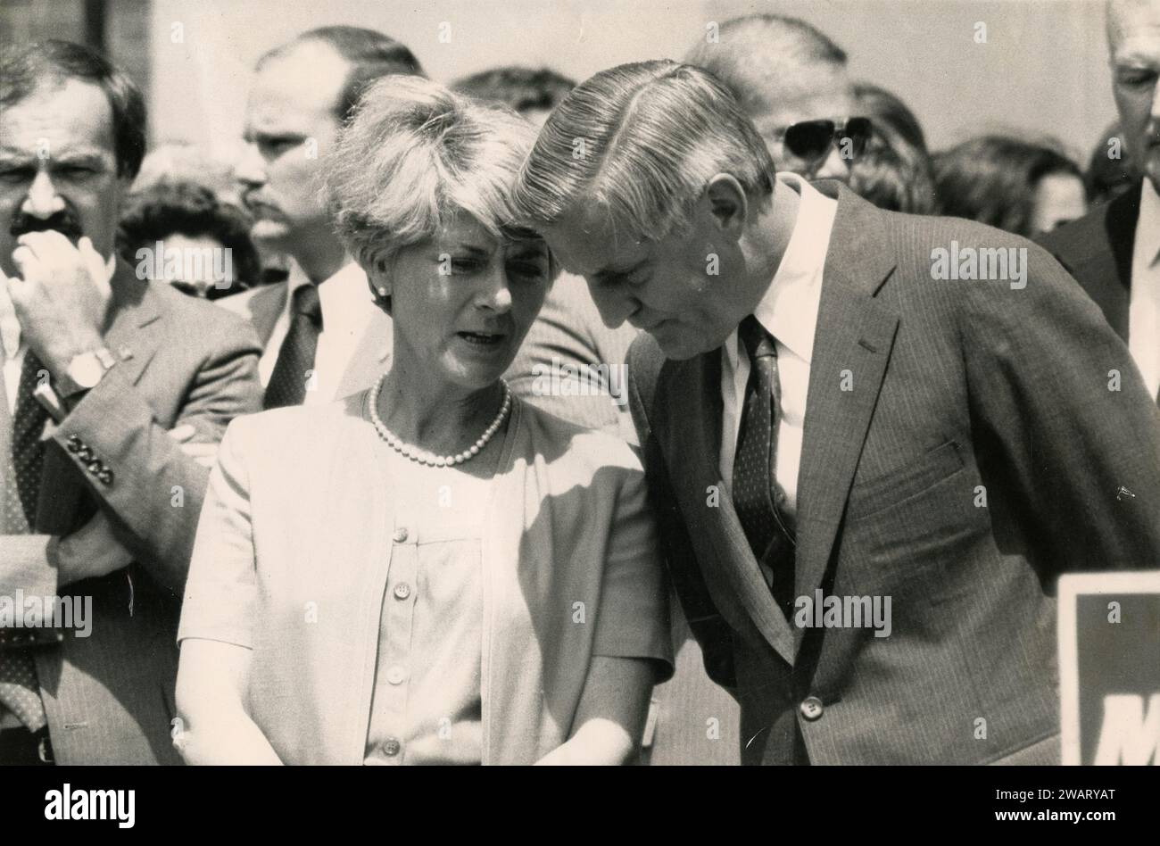 US-amerikanische demokratische Parteipolitikerin Geraldine Ferraro, Präsidentschaftskandidat, USA 1985 Stockfoto