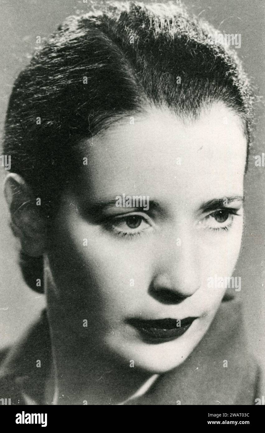 Italienische Autorin Anna Maria Ortese, Italien 1940er Jahre Stockfoto