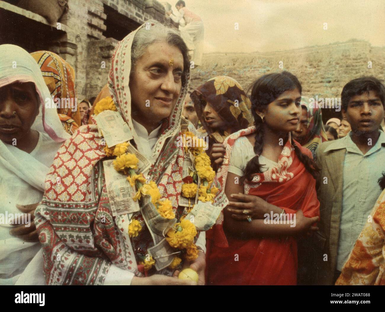 Indische Politikerin und Staatsfrau Indira Gandhi, Indien 1960er Jahre Stockfoto