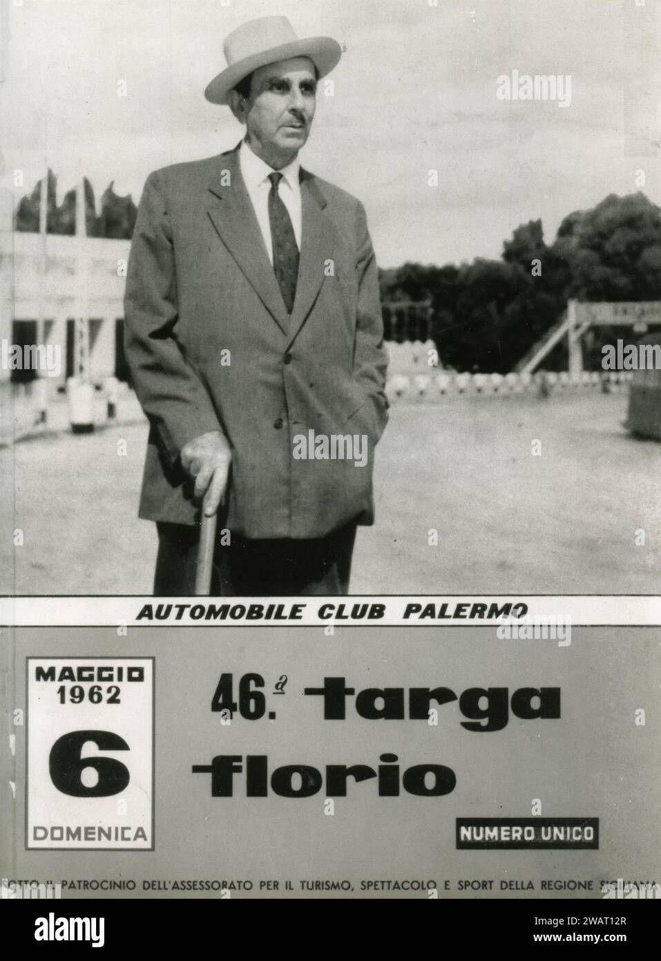 46. Targa Florio Autorennen mit Patron Vincenzo Florio, Palermo, Italien 1962 Stockfoto