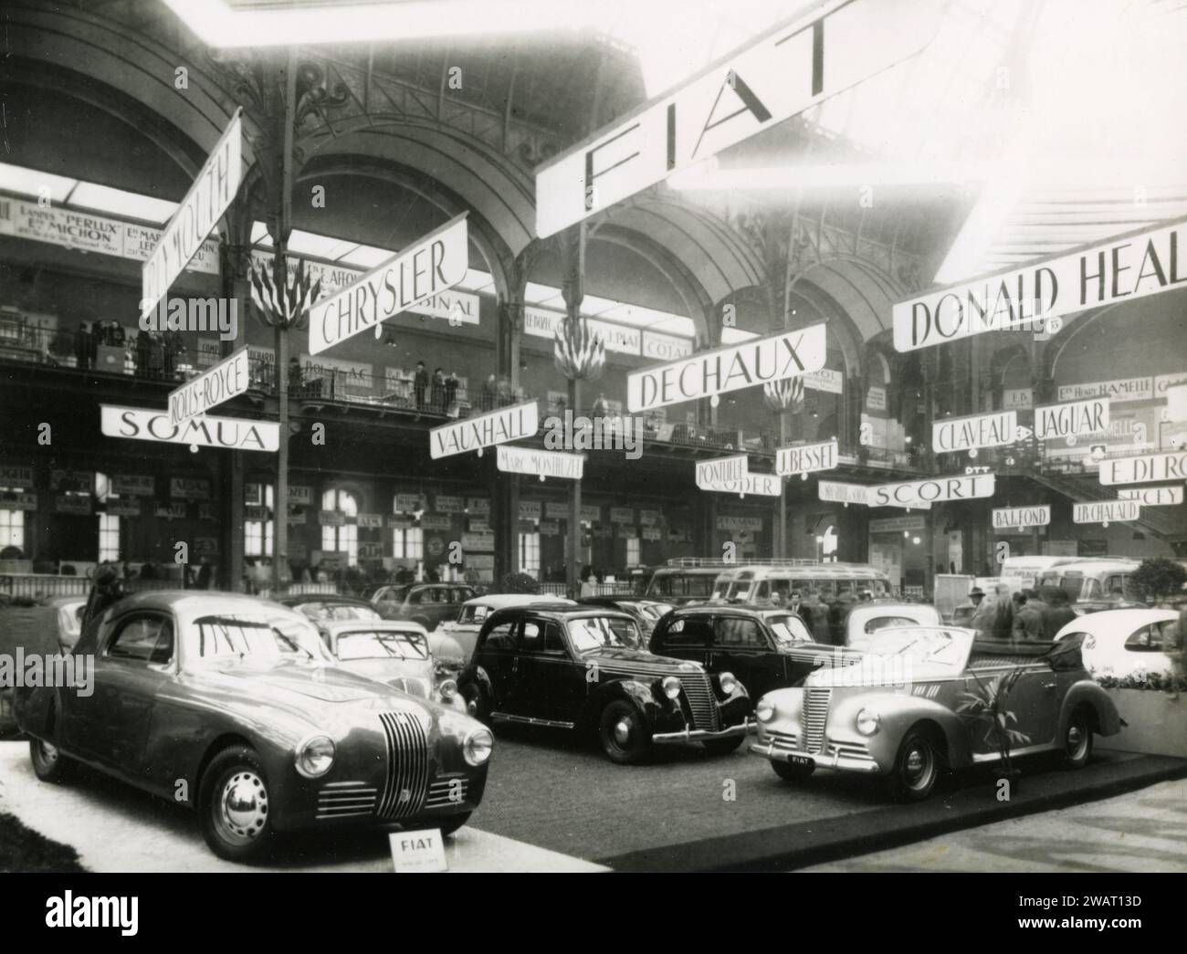 FIAT 1100 S Mille Miglia Car präsentiert auf der Automobilausstellung in Paris, Frankreich 1947 Stockfoto