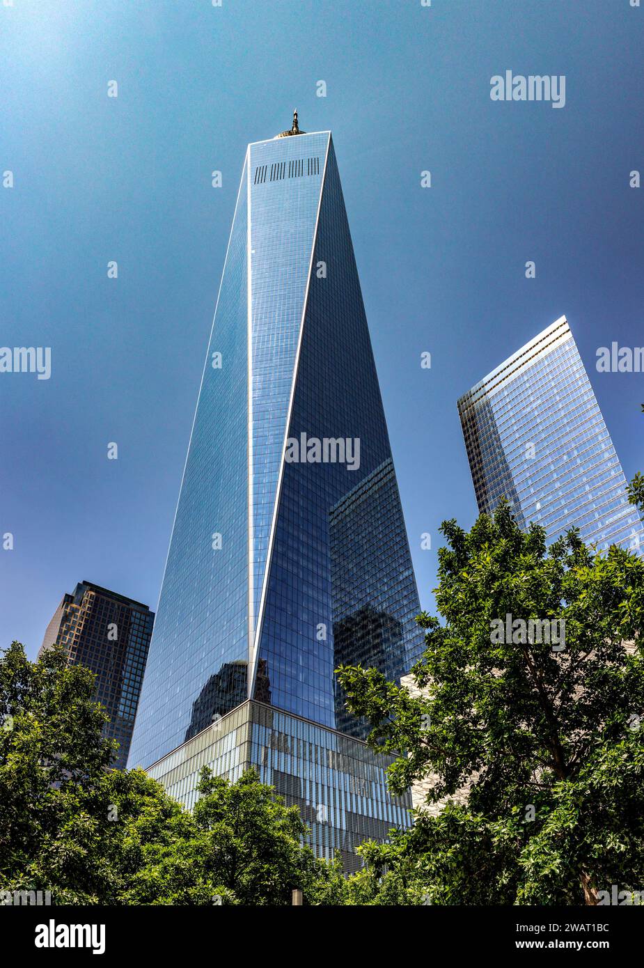 Das wunderbare One World Trade Center in New York (USA), das Symbol des Terroranschlags auf die Doppeltürme des Big Apple. Stockfoto