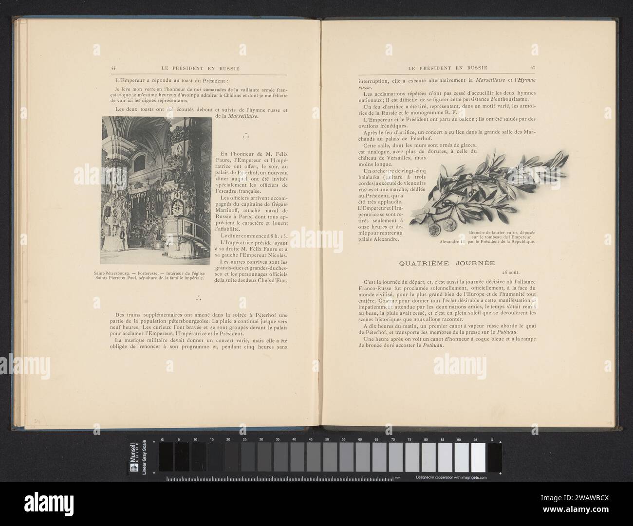 Innenraum der Petrus-en-Paulus-Kathedrale in Sint-Petersburg, Anonym, 1897 fotomechanisches Druckpapier kollotypisches Innere der Kirche Petrus und Pauluskathedral Stockfoto