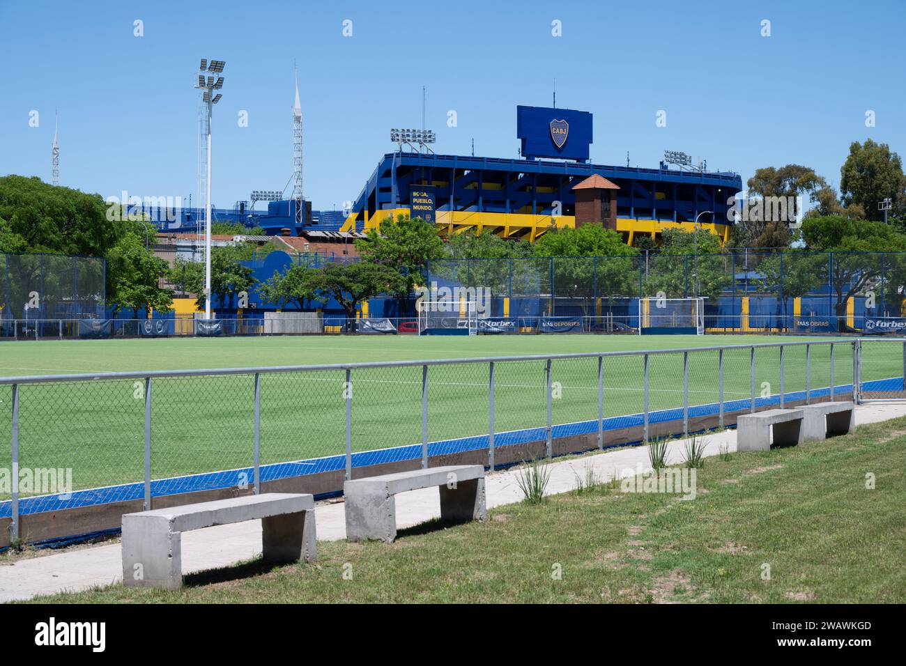 Boca Juniors Stadium, La Boca District, Buenos Aires, Argentinien Stockfoto