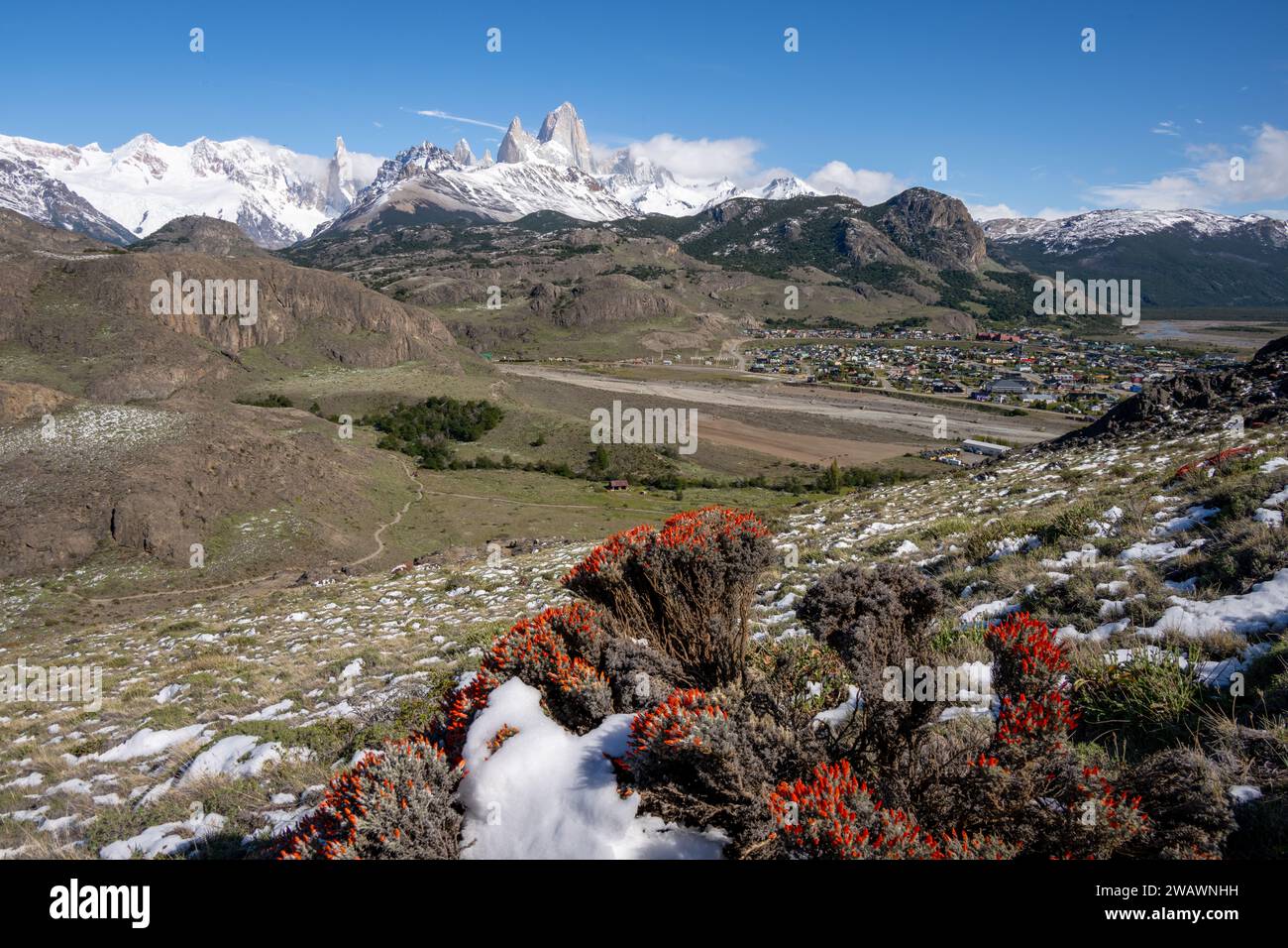 Mount Fitzroy, El Chalten Views, Patagonien, Argentinien Stockfoto