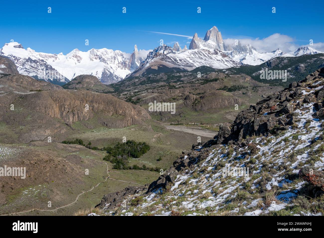 Mount Fitzroy, El Chalten Views, Patagonien, Argentinien Stockfoto