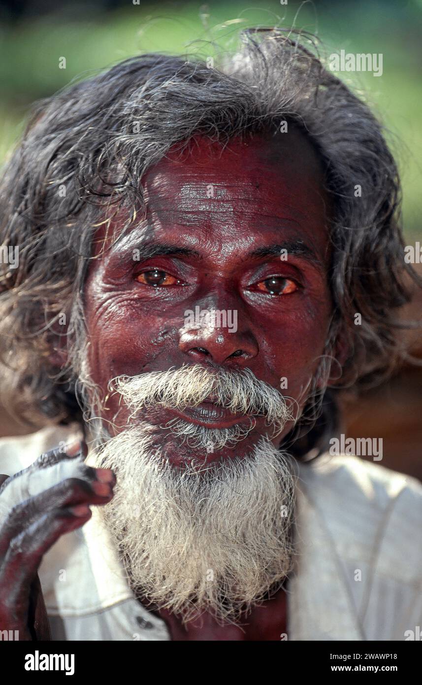 Kerala Indien Reisender Mann Porträt Stockfoto