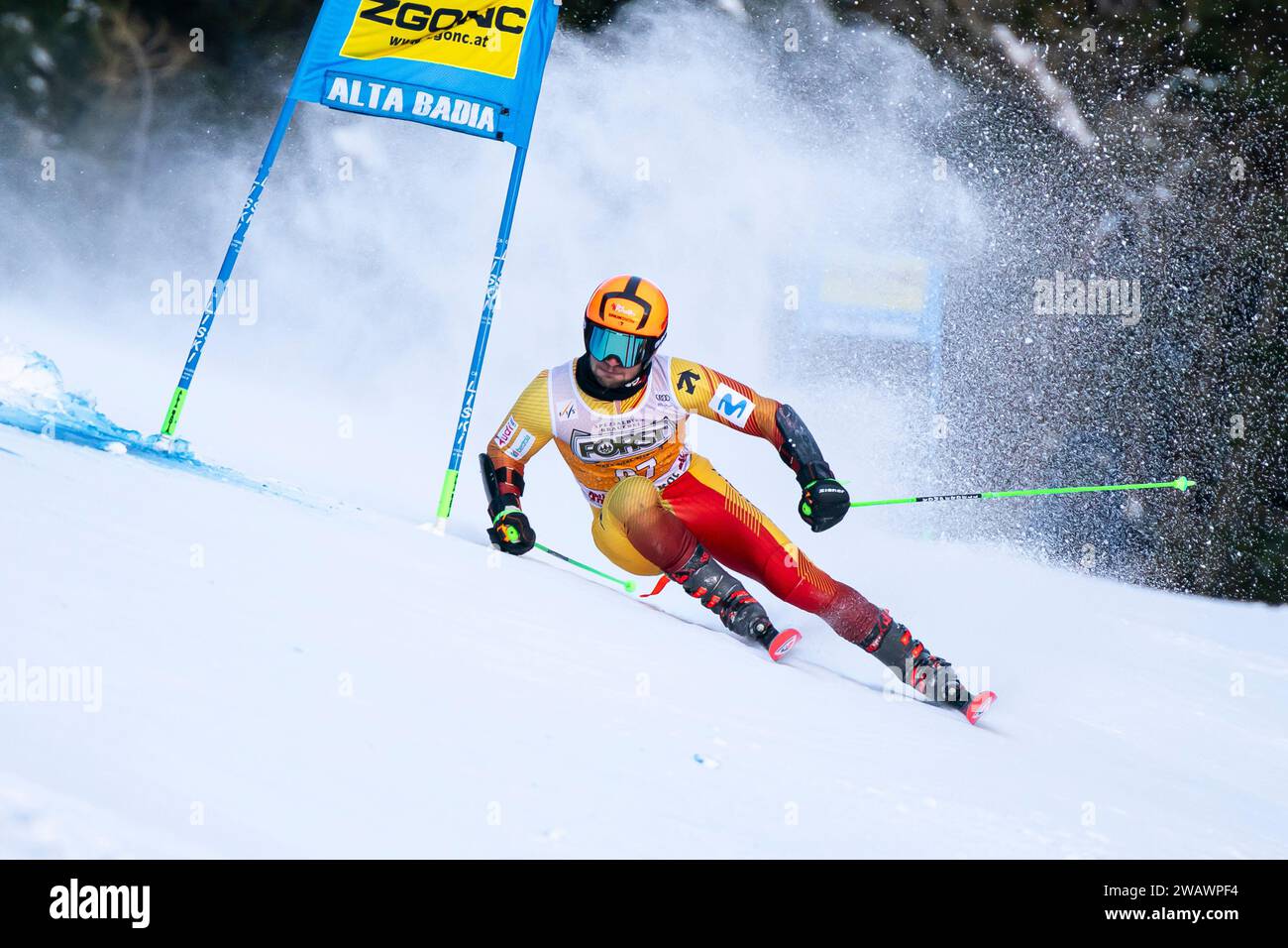 Alta Badia, Italien 17. Dezember 2023. ORTEGA Albert (ESP) tritt beim Audi FIS Ski World Cup 2023-24 Herren Riesenslalom auf der Gran Risa an Stockfoto
