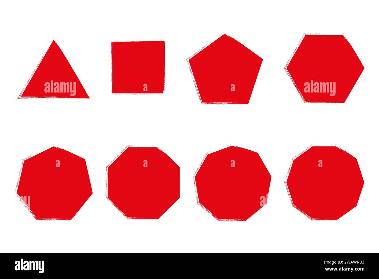 Enso Zen Strichpolygone japanische Pinsel Symbol Vektor Illustration. Stock Vektor