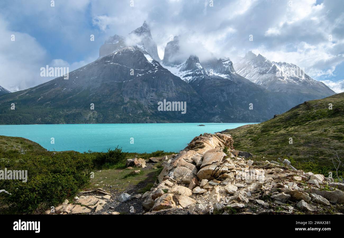 Torres del Paine Nationalpark, Patagonien, Chile Stockfoto