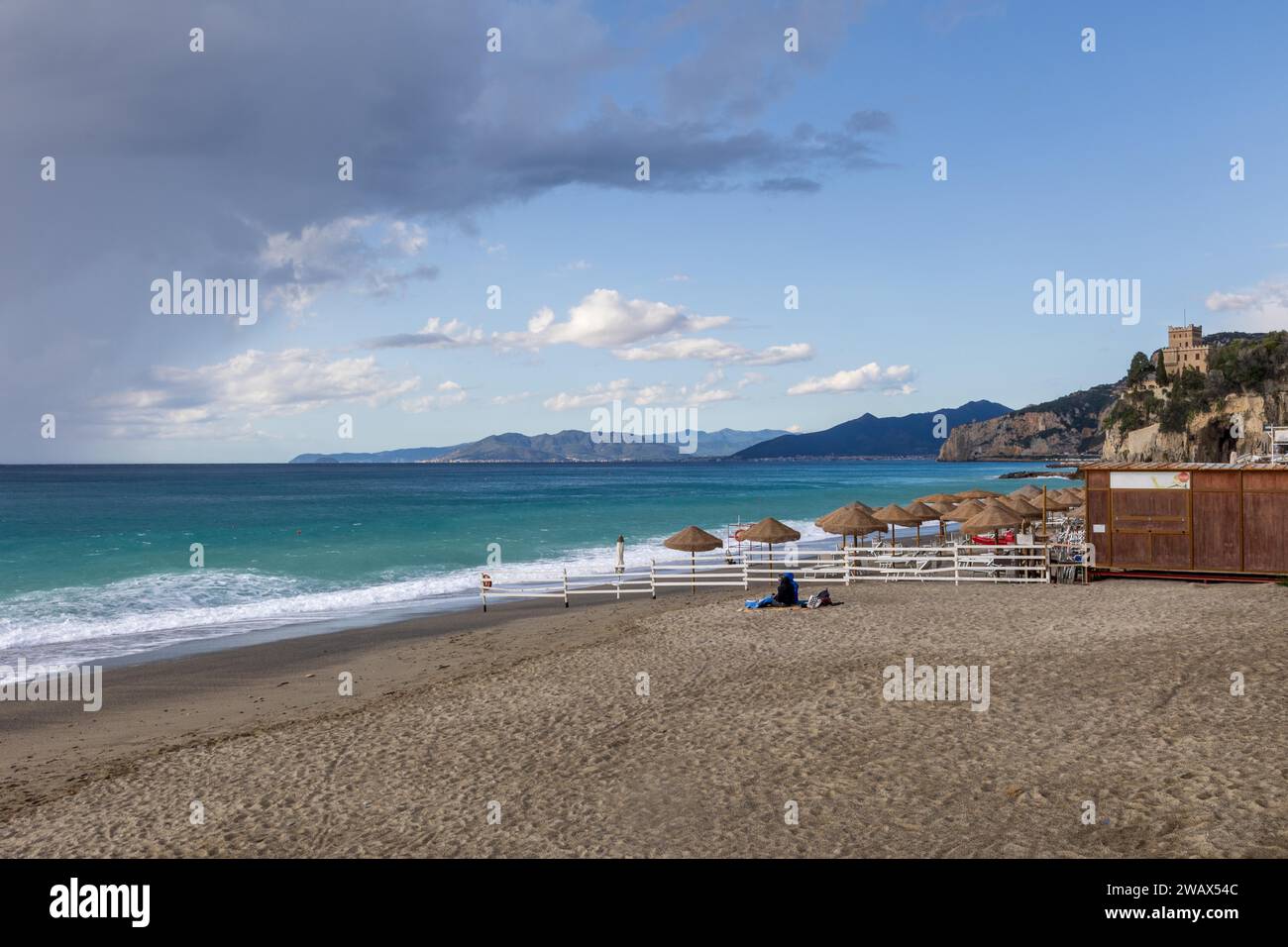 FPaesaggio marino di Finale Ligure in Provincia di Savona, Ligurien Stockfoto