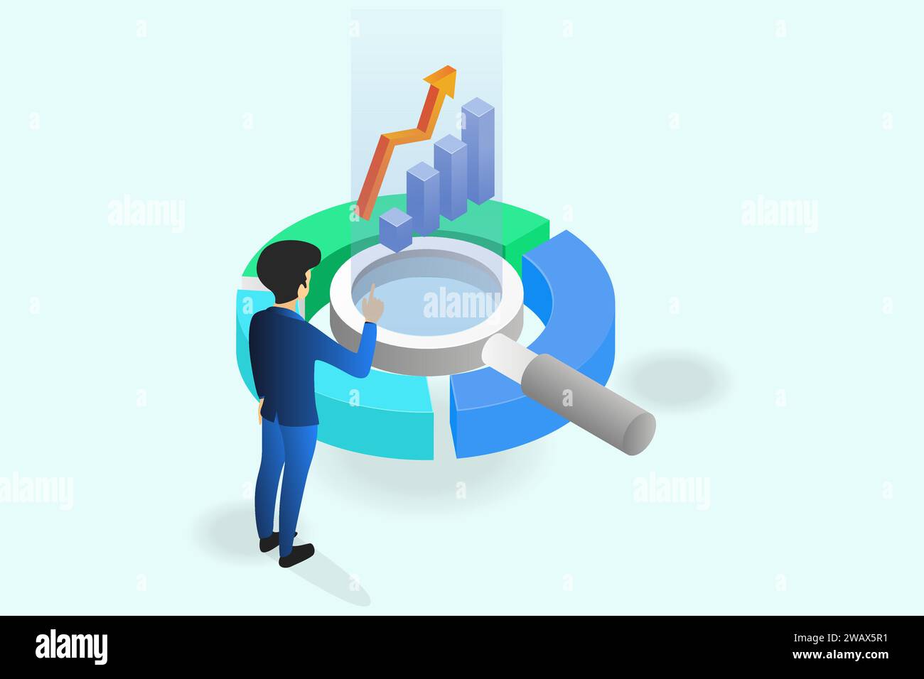 Design für die Analyse der Grafikdatensuche Stock Vektor