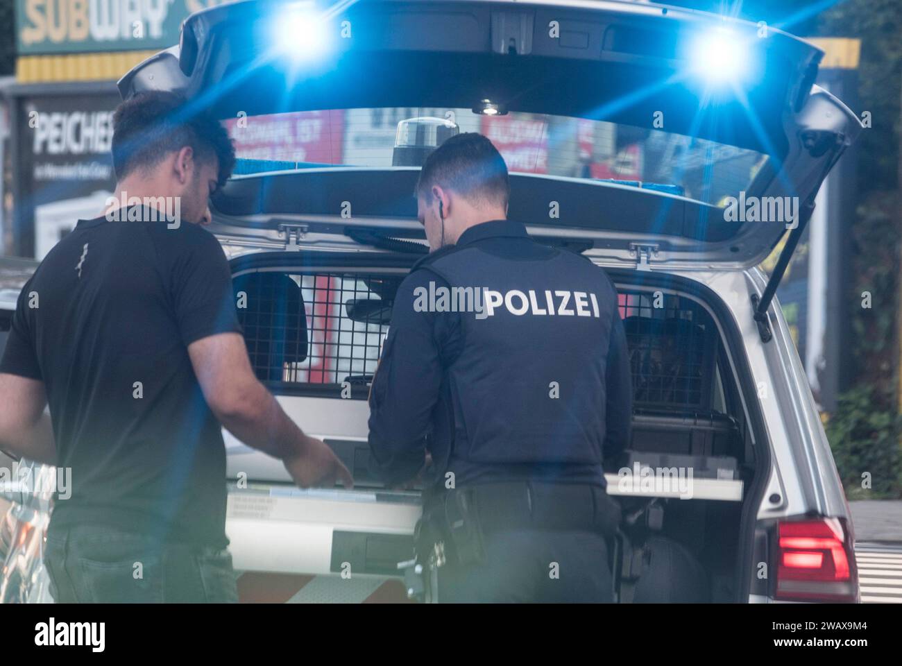 die österreichische Polizei ist wie alle anderen Polizeisymbole und -Zeichen der österreichischen Polizei Stockfoto