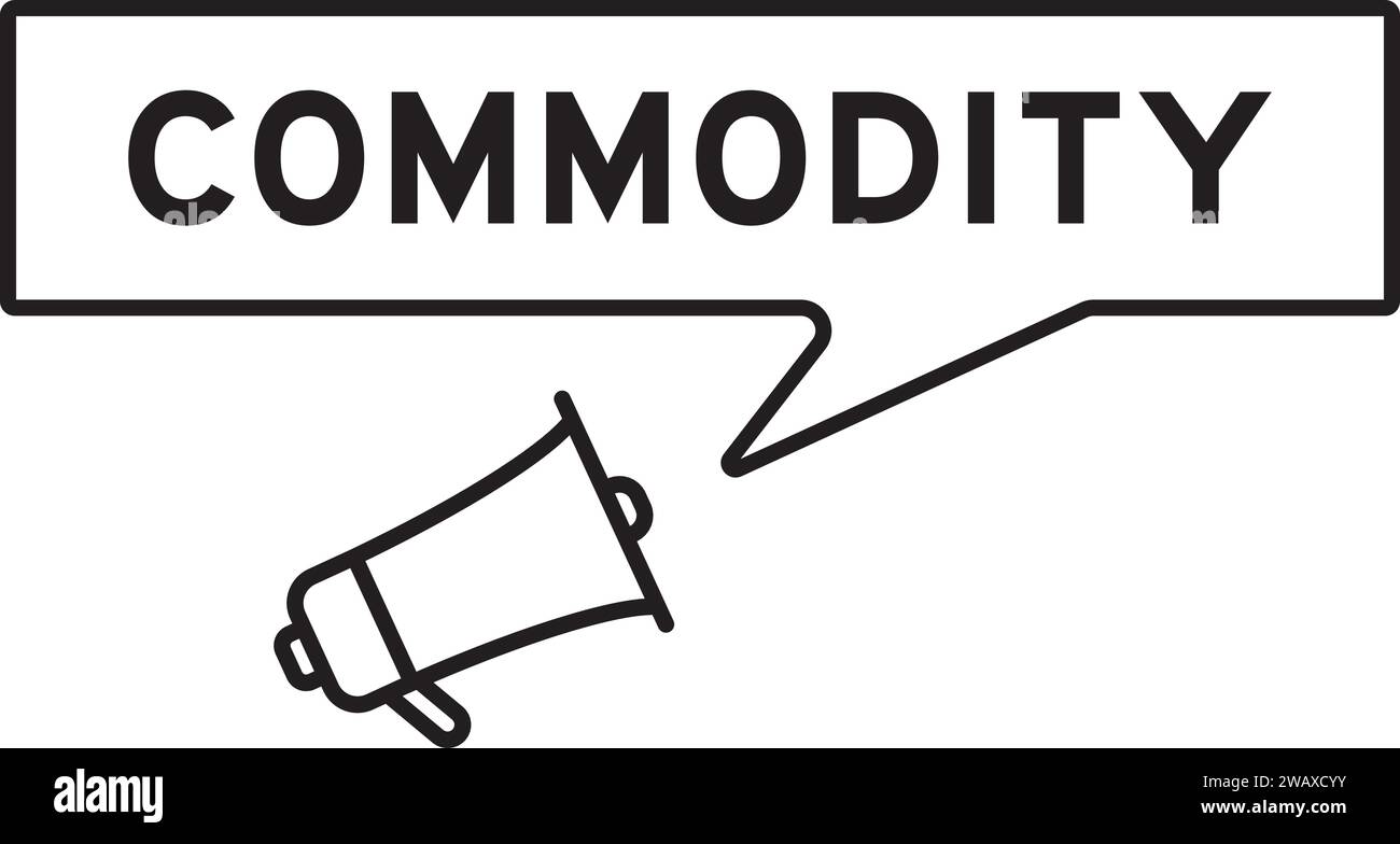 Megaphon-Symbol mit Sprechblase in Wortware auf weißem Hintergrund Stock Vektor