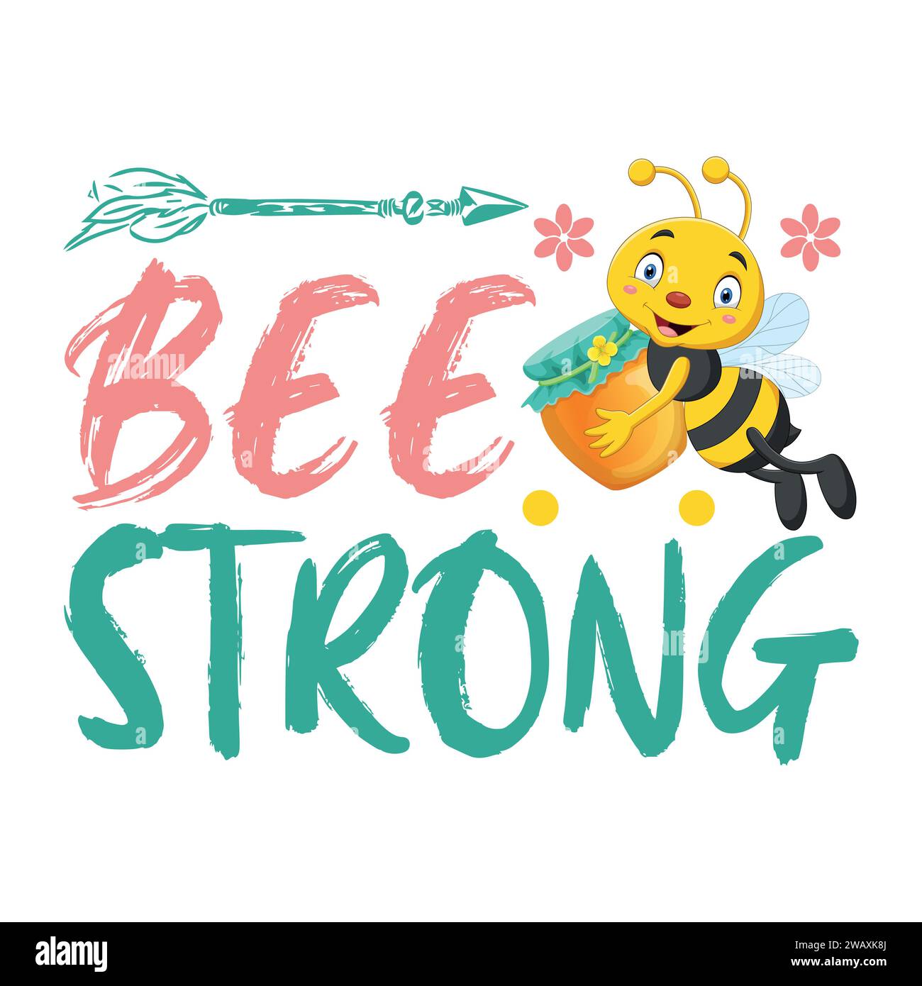 Bee-T-Shirt-Design Stock Vektor