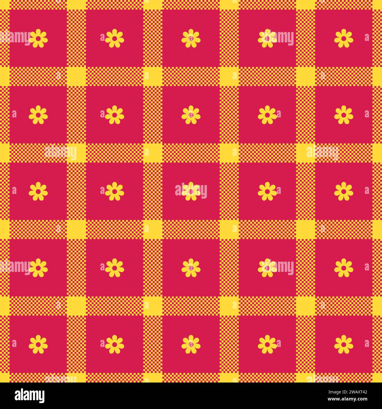 Frühjahrs-Gingham-Muster, nahtlos karierte Plaids. Pastell vichy Hintergrund für Druck Geschenkpapier, GIF-Karte, Einladung, Osterfeiertag Design Stock Vektor