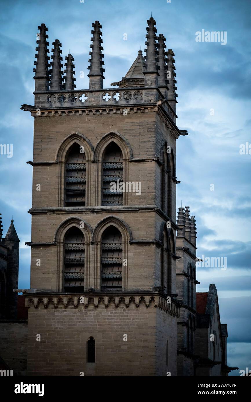Kathedrale von Montpellier im gotischen Stil erbaut, Montpellier, Département Herault, Frankreich Stockfoto